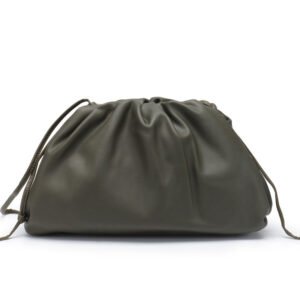 GREEN SMOOTH LEATHER POUCH